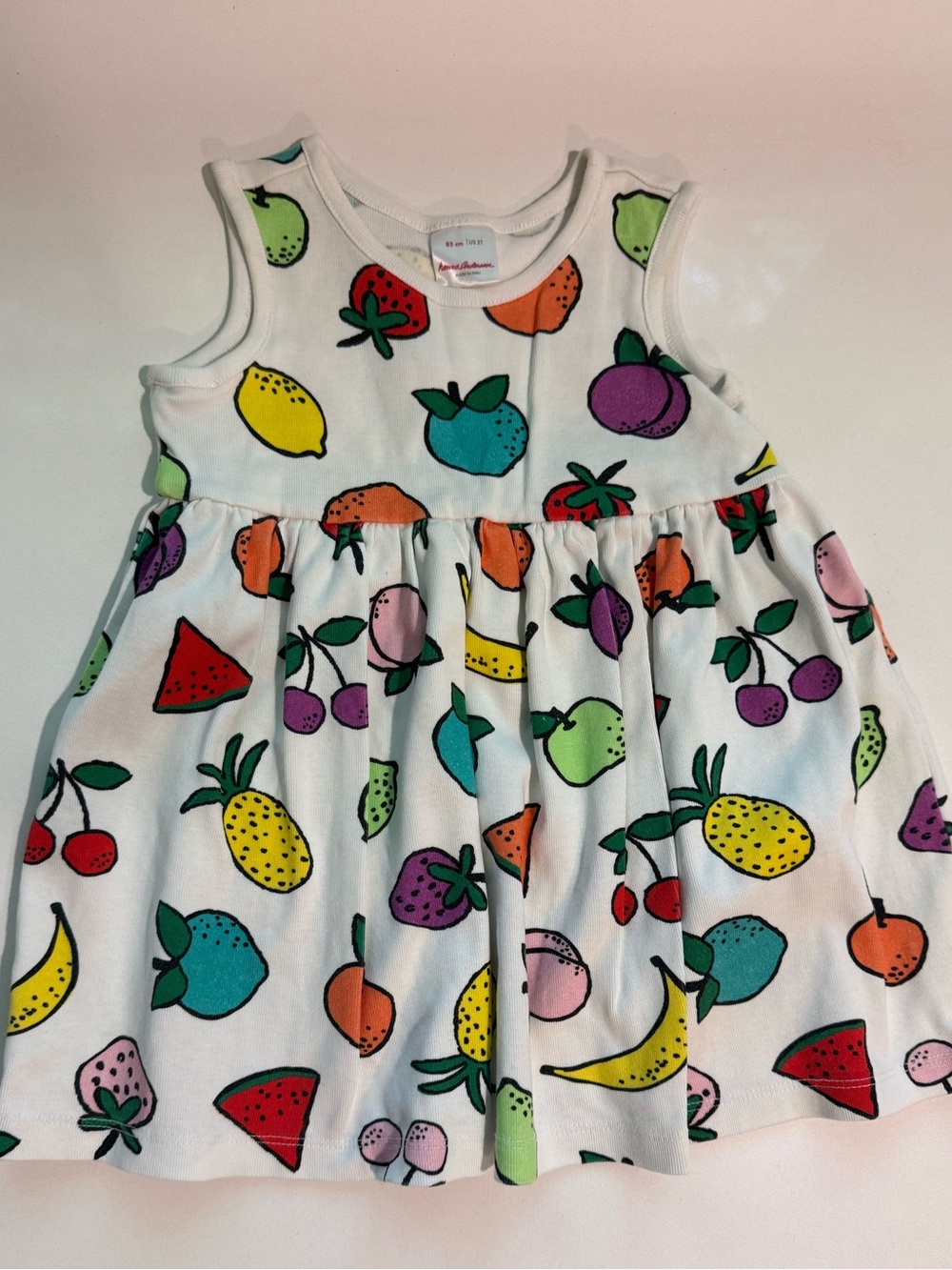 Hanna Andersson Toddler Fruit Print Set in White with Multicolor Fruit